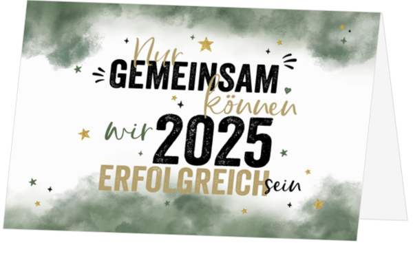 Weihnachtskarte - Erfolg im Jahr 2025