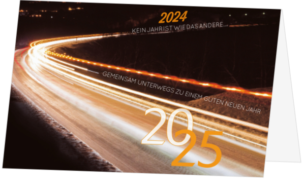 Weihnachtskarte - Auf dem Weg ins Jahr 2025