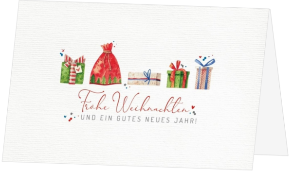 Weihnachtskarte - Aquarellgeschenken