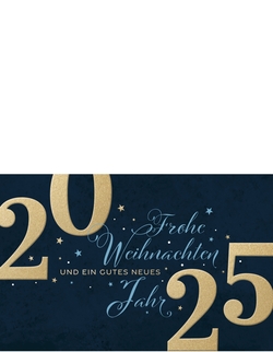 Weihnachtskarte   Typografie 2025 Rückseite/Vorderseite