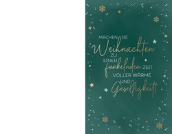 Weihnachtskarte   Funkelnde Zeit Rückseite/Vorderseite